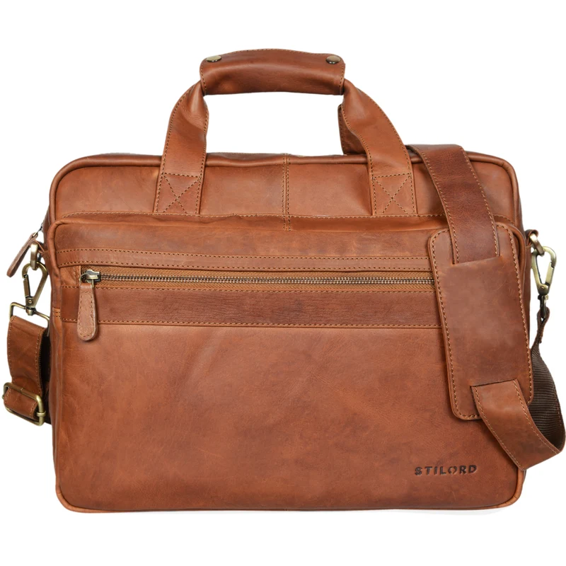 B-WARE "Adventure" Lehrertasche Leder groß