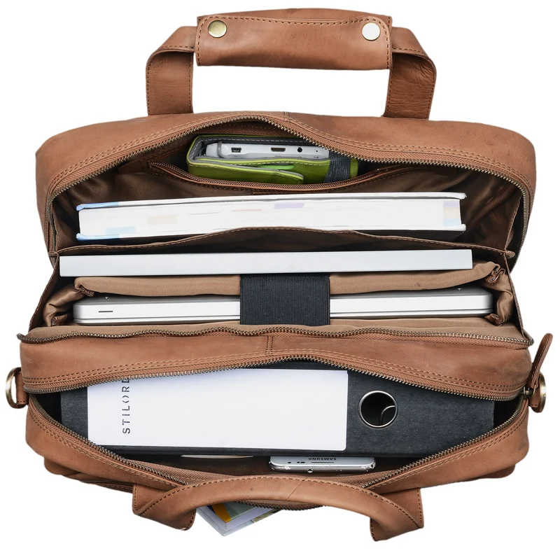 B-WARE "Adventure" Lehrertasche Leder groß