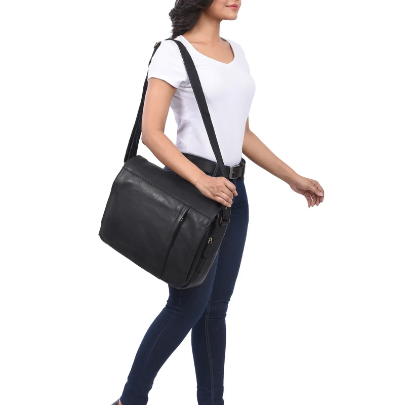 B-WARE "Jeremy" Umhängetasche Messenger Bag Herren Leder