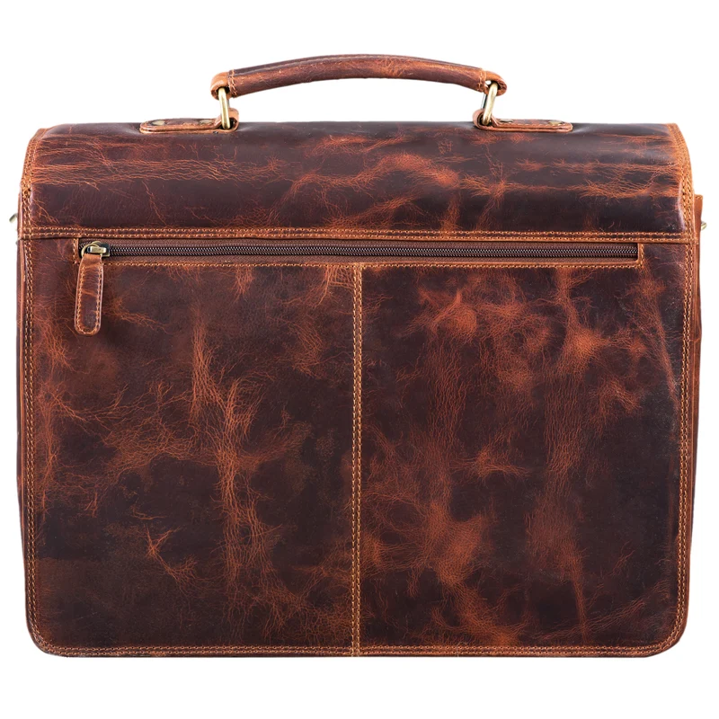 B-WARE "Andro" Lehrer Aktentasche Leder Vintage
