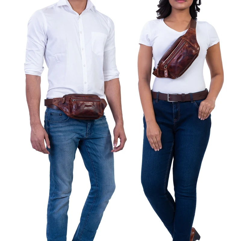 "Portland" Moderne Gürteltasche Leder für Damen und Herren