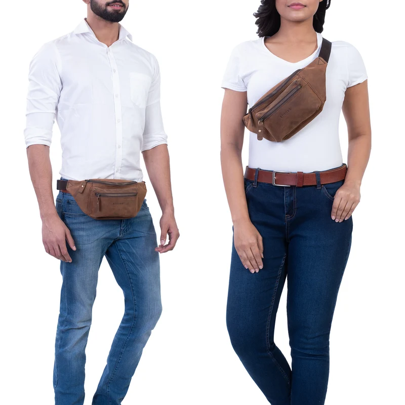 "Portland" Moderne Gürteltasche Leder für Damen und Herren
