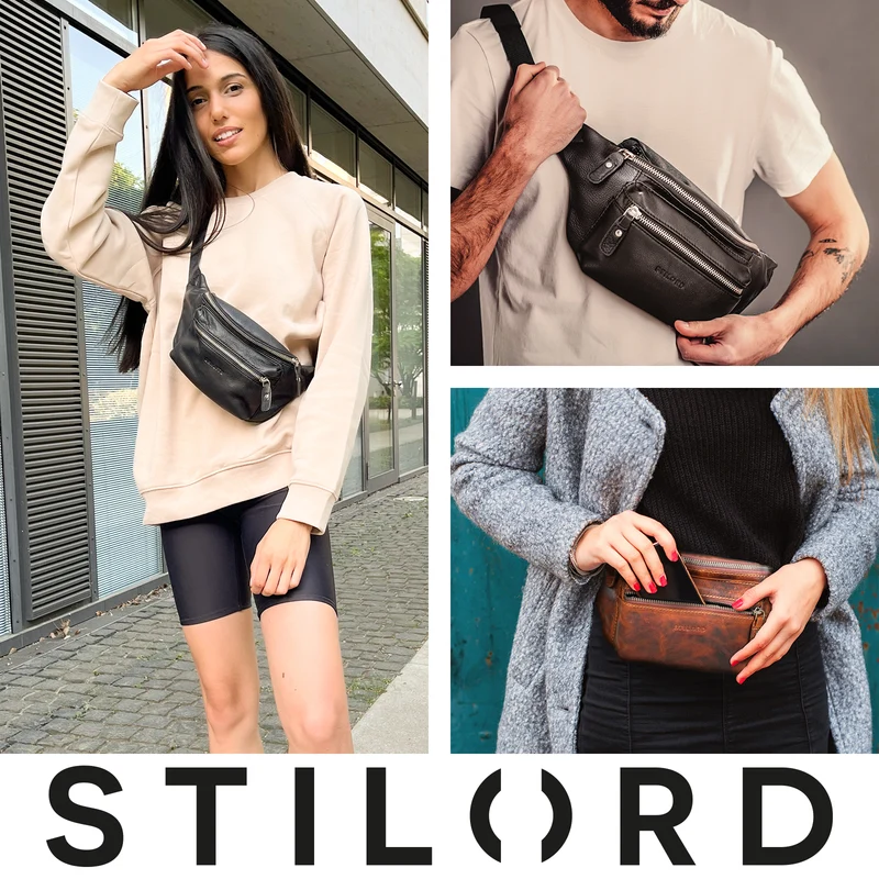 "Portland" Moderne Gürteltasche Leder für Damen und Herren