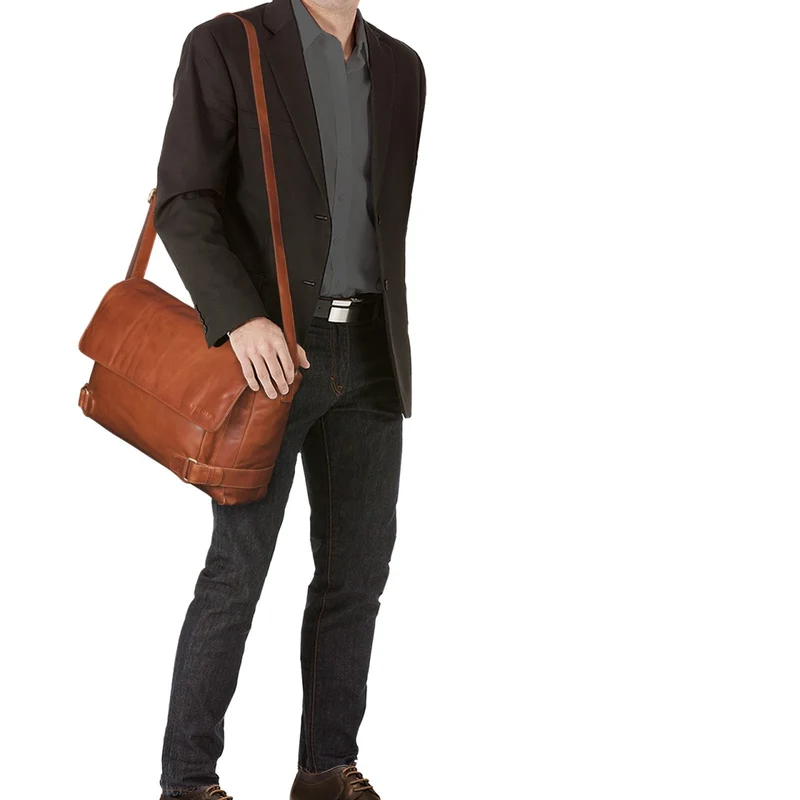B-WARE "Luca" Vintage Messenger Bag 15,6 Zoll