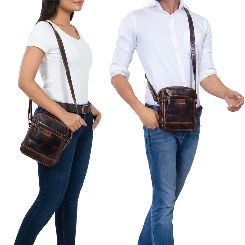"Brian" Vintage Leder Tasche zum Umhängen