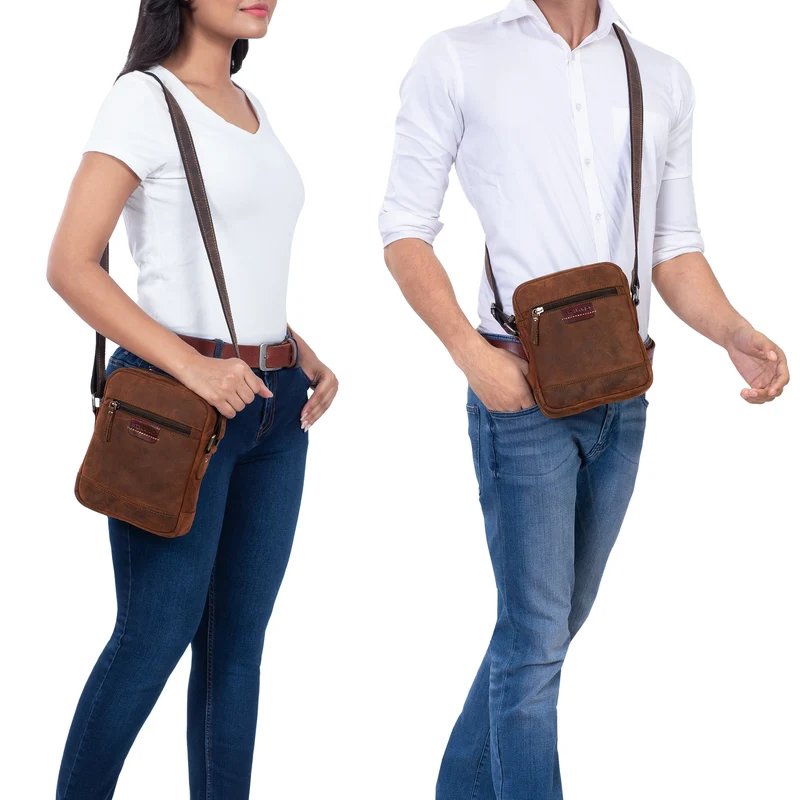 "Brian" Vintage Leder Tasche zum Umhängen