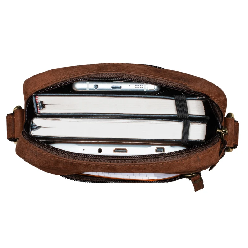 "Brian" Vintage Leder Tasche zum Umhängen