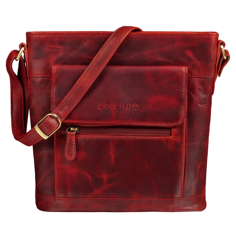 "Paula" Lederumhängetasche Damen Vintage