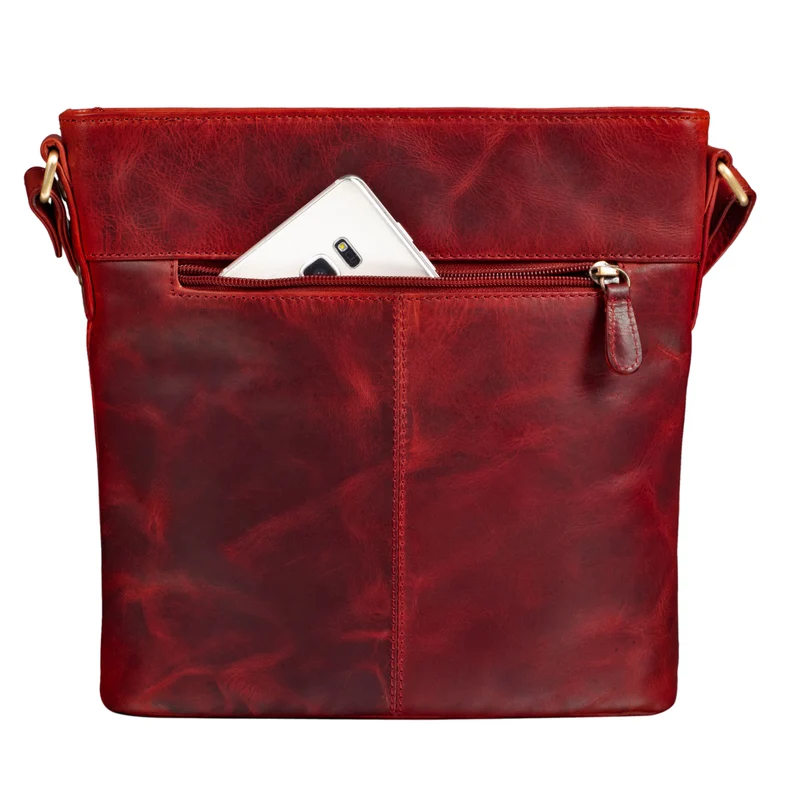 "Paula" Lederumhängetasche Damen Vintage