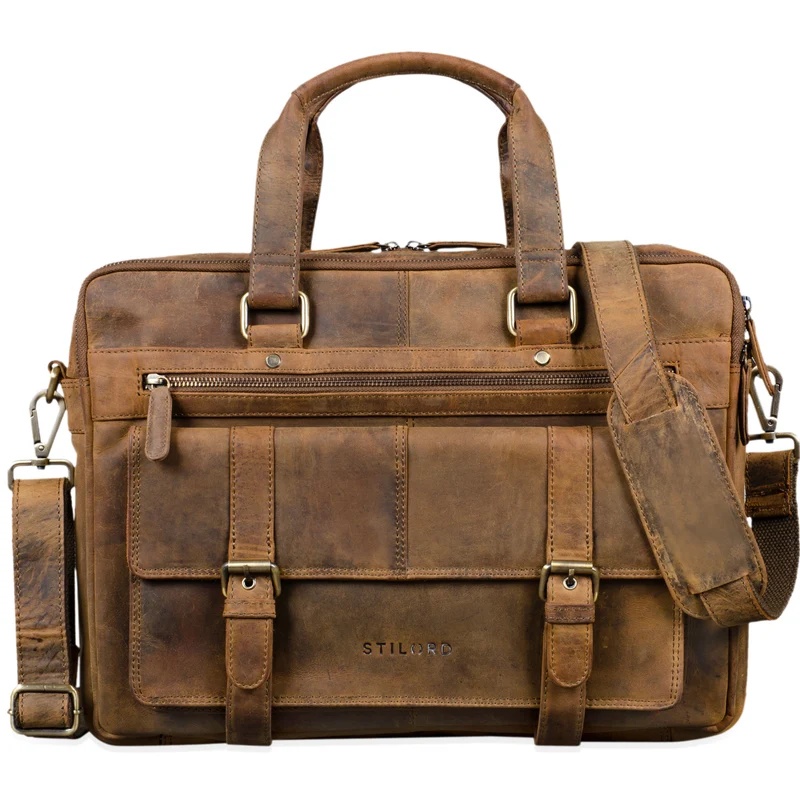 B-WARE "Alvaro" Vintage Ledertasche Laptoptasche