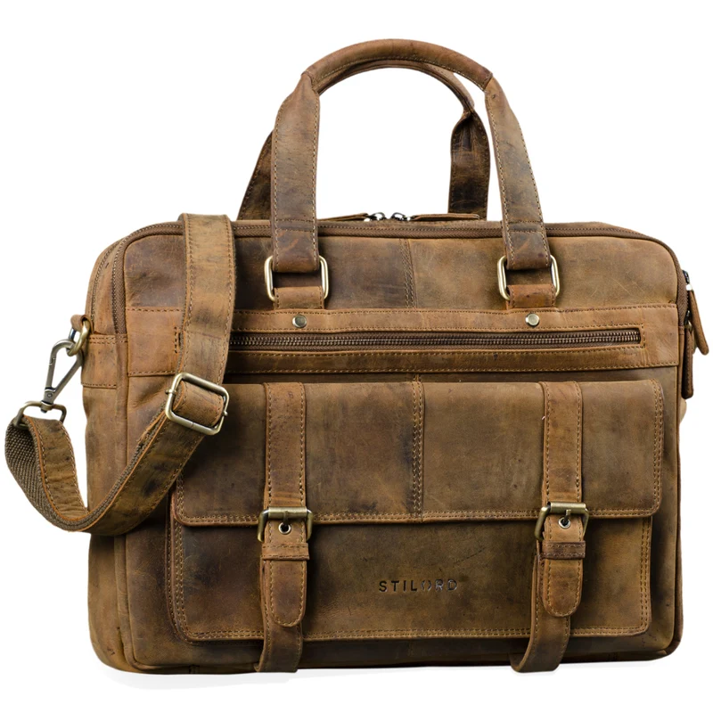 B-WARE "Alvaro" Vintage Ledertasche Laptoptasche