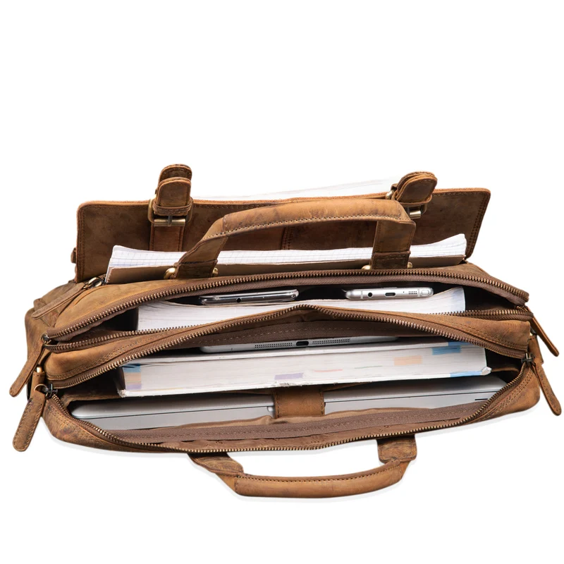 B-WARE "Alvaro" Vintage Ledertasche Laptoptasche