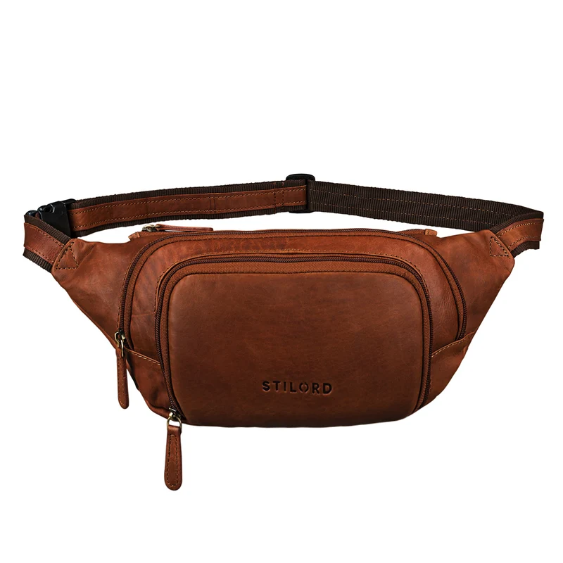 B-WARE "Luke" Bauchtasche Leder Herren Damen