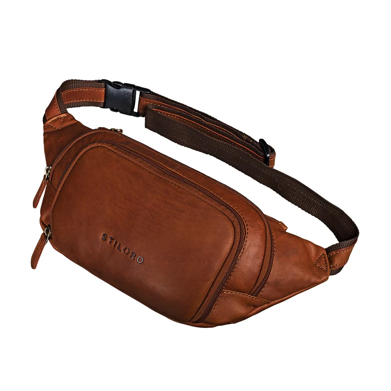 B-WARE "Luke" Bauchtasche Leder Herren Damen