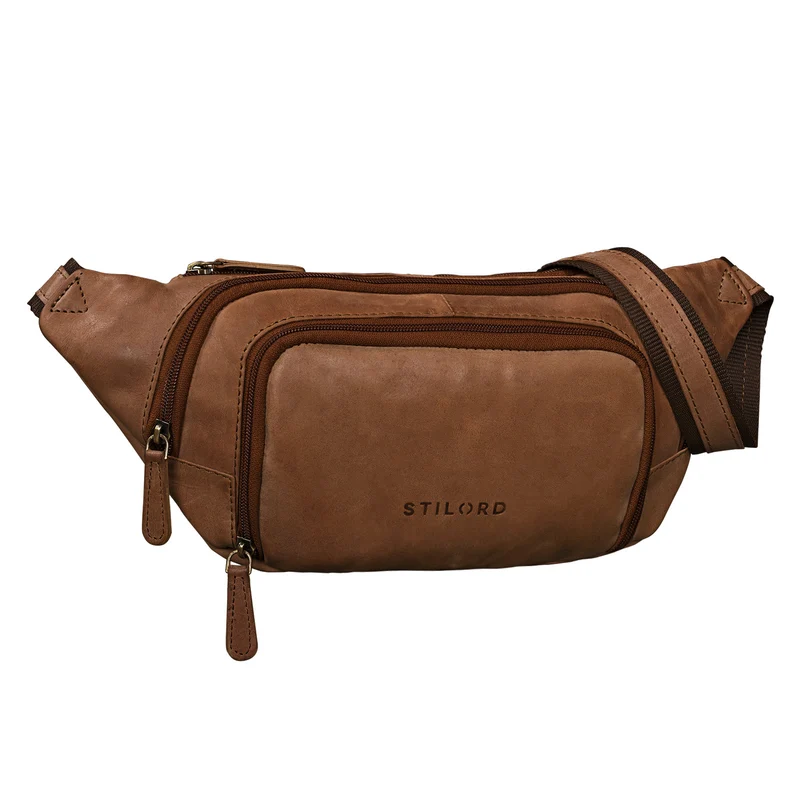 B-WARE "Luke" Bauchtasche Leder Herren Damen