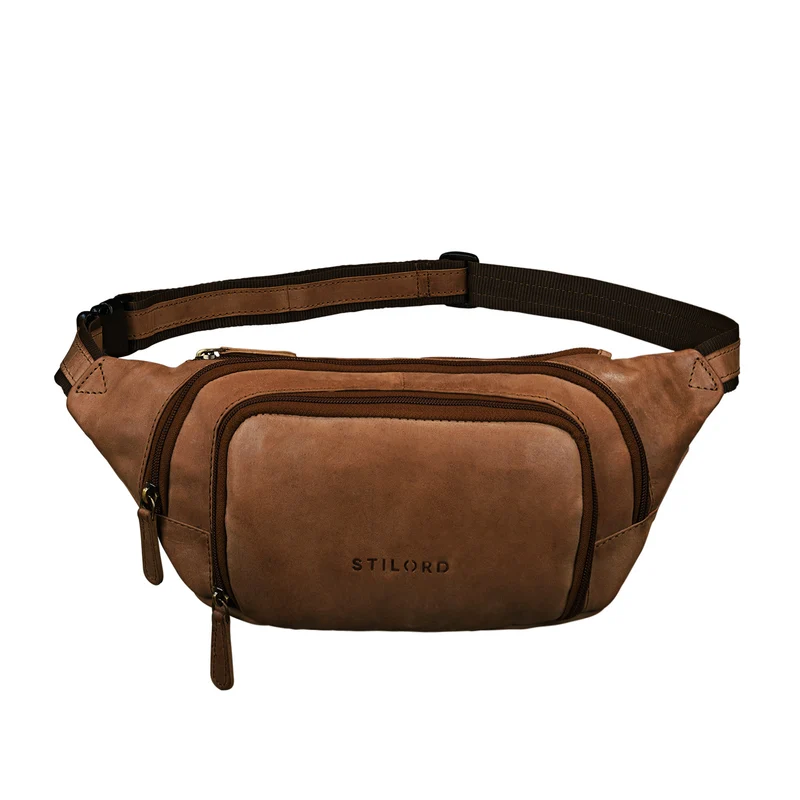 B-WARE "Luke" Bauchtasche Leder Herren Damen