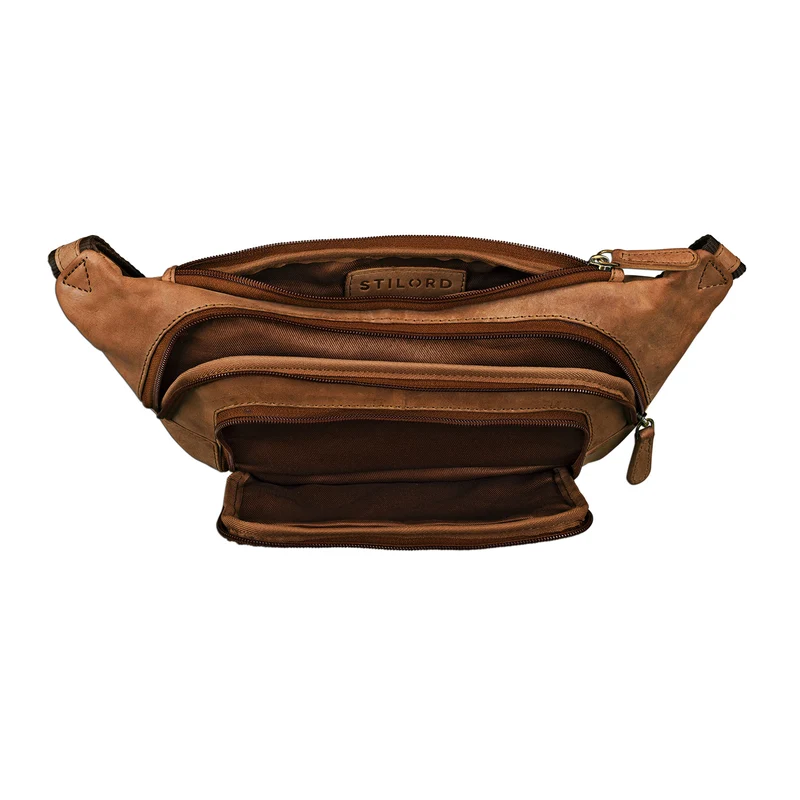 B-WARE "Luke" Bauchtasche Leder Herren Damen