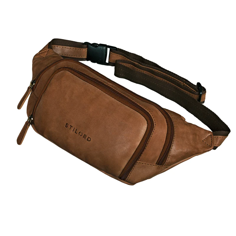 B-WARE "Luke" Bauchtasche Leder Herren Damen