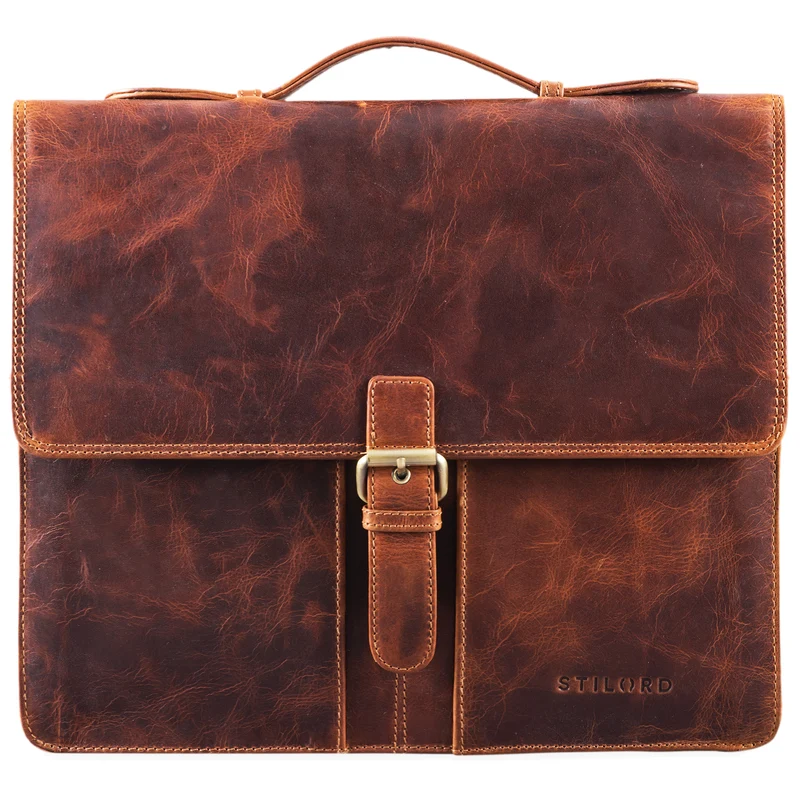 B-WARE "Aurelio" Vintage Aktenmappe Leder