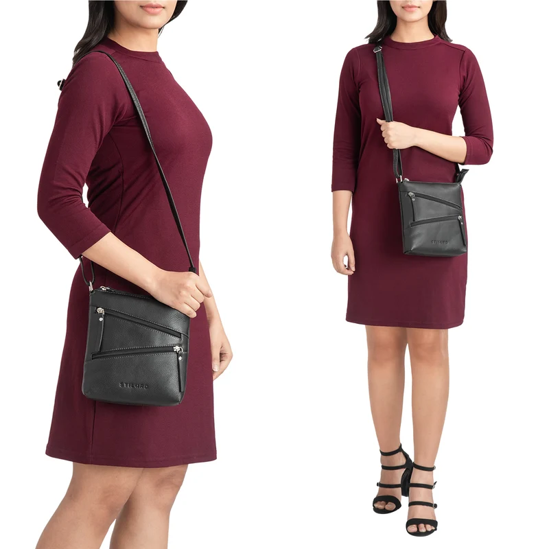"Alina" Schultertasche Damen Leder Vintage