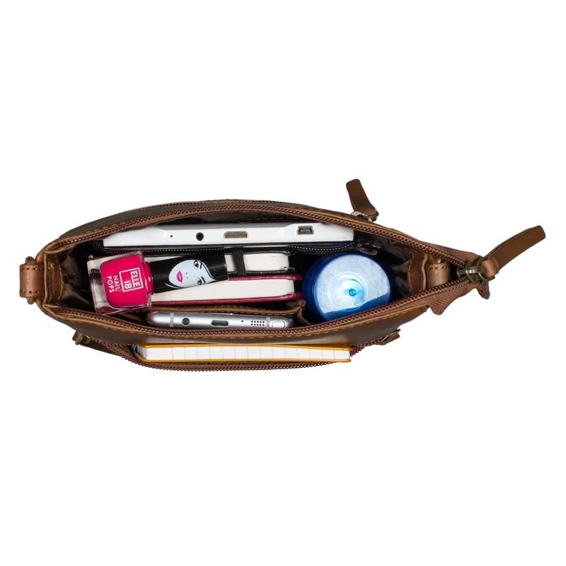 "Alina" Schultertasche Damen Leder Vintage