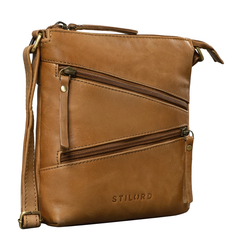 "Alina" Schultertasche Damen Leder Vintage