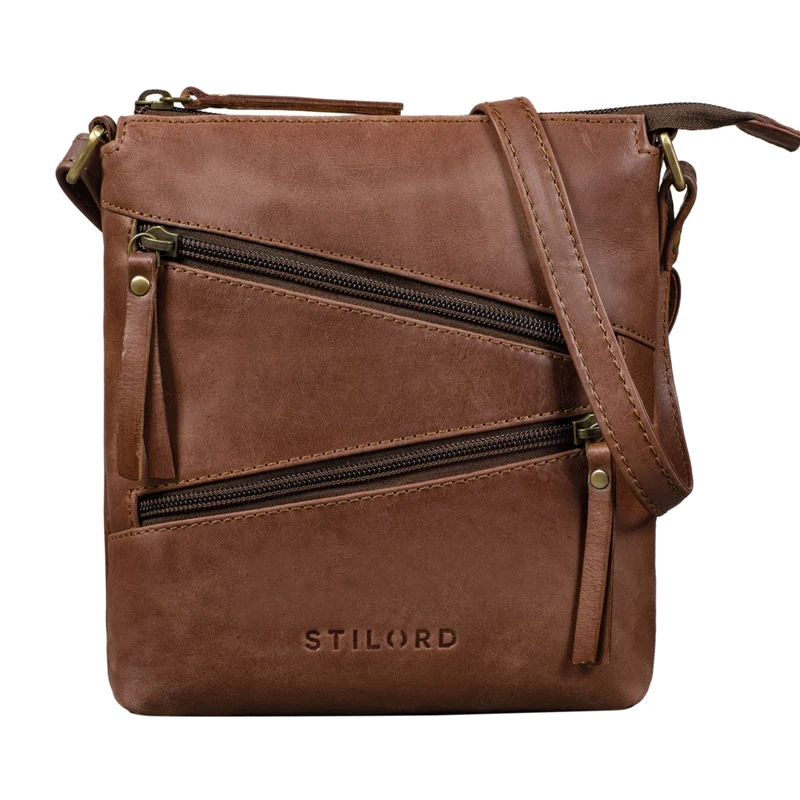 "Alina" Schultertasche Damen Leder Vintage
