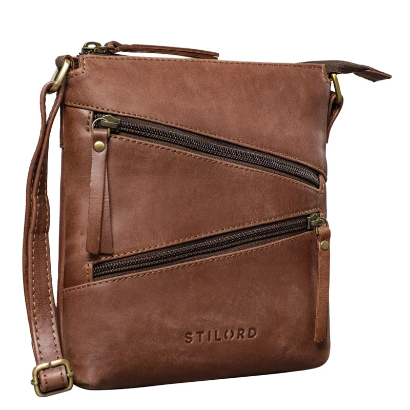 "Alina" Schultertasche Damen Leder Vintage