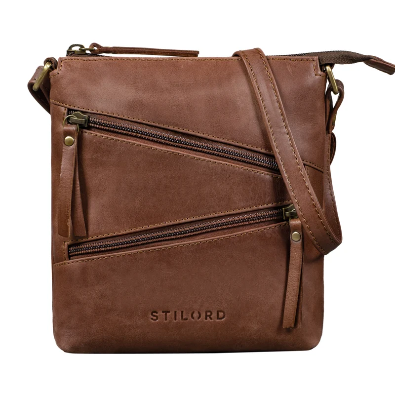 "Alina" Schultertasche Damen Leder Vintage