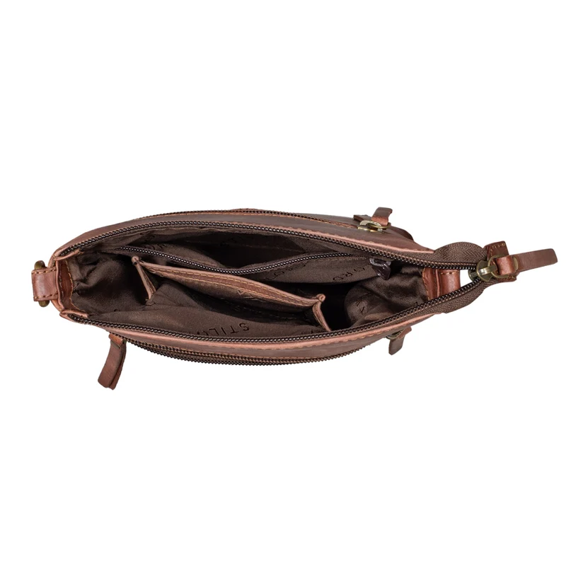 "Alina" Schultertasche Damen Leder Vintage