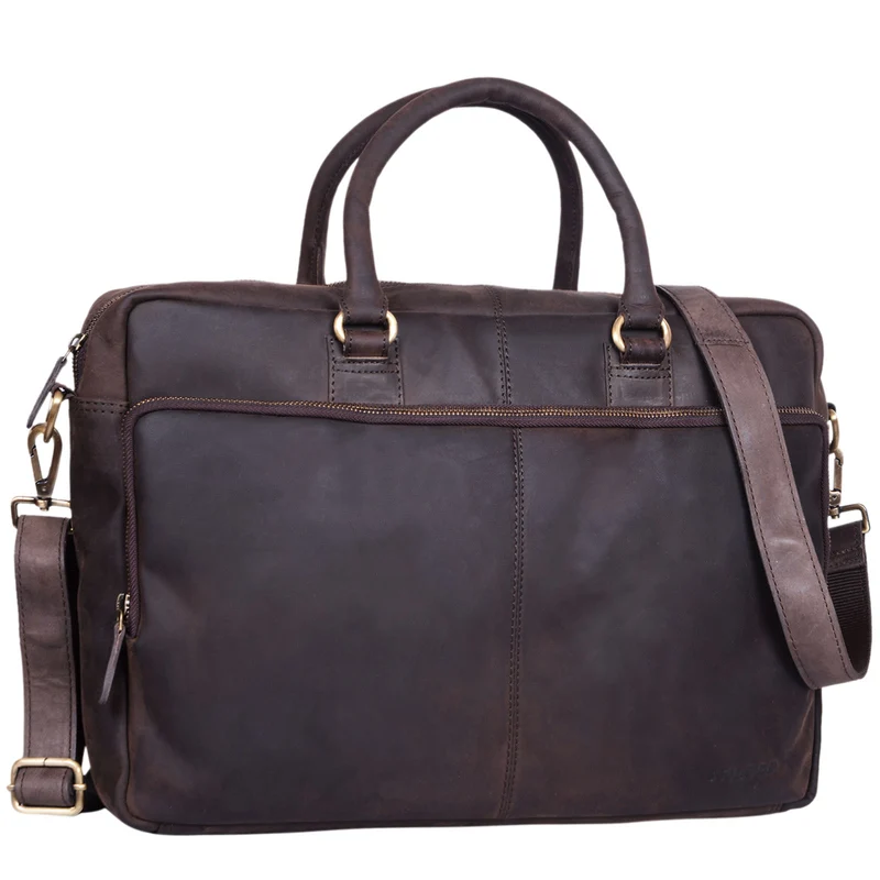 "Aaron" Umhängetasche Leder 15,6 Zoll