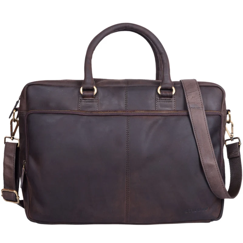 "Aaron" Umhängetasche Leder 15,6 Zoll