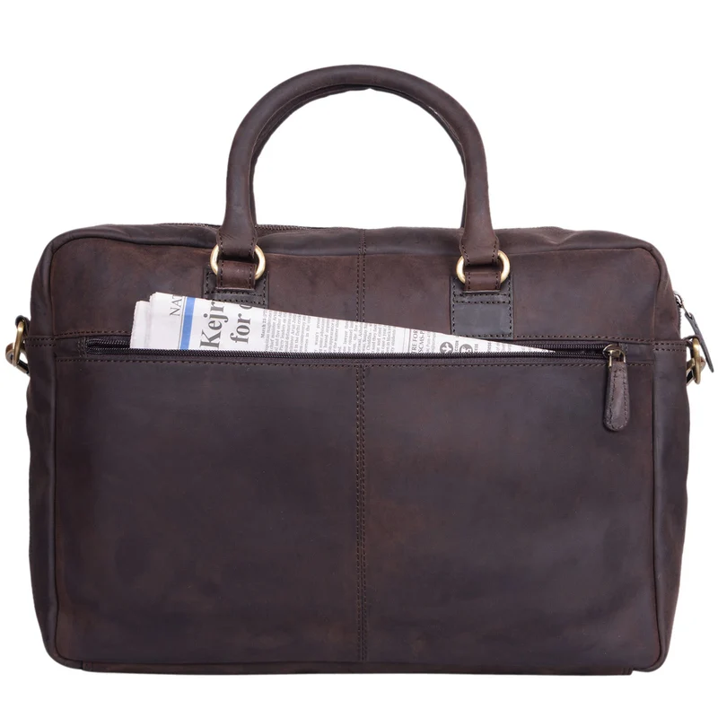 "Aaron" Umhängetasche Leder 15,6 Zoll