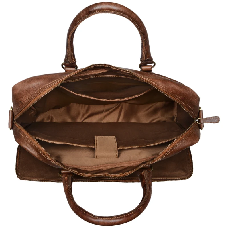 "Aaron" Umhängetasche Leder 15,6 Zoll