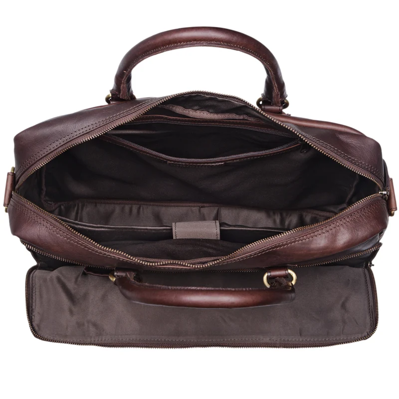 "Aaron" Umhängetasche Leder 15,6 Zoll