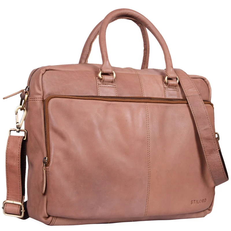 "Aaron" Umhängetasche Leder 15,6 Zoll