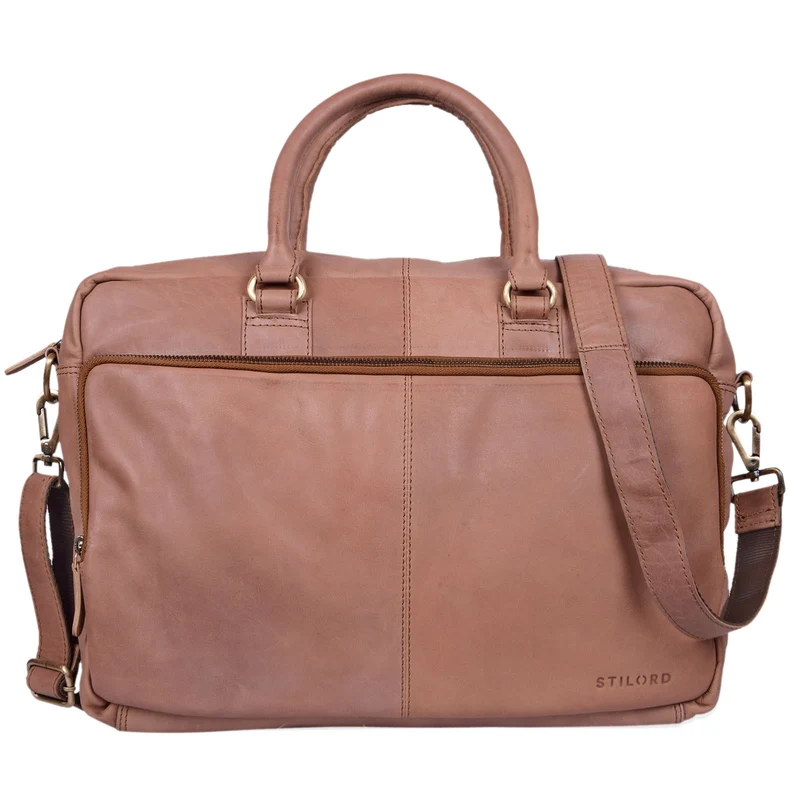"Aaron" Umhängetasche Leder 15,6 Zoll