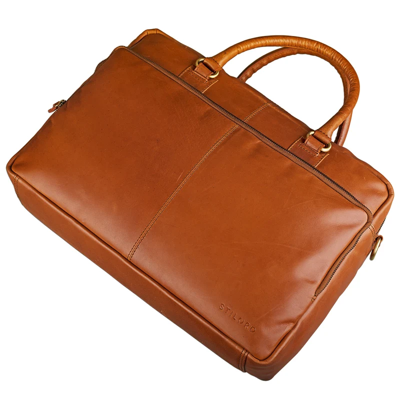 "Aaron" Umhängetasche Leder 15,6 Zoll