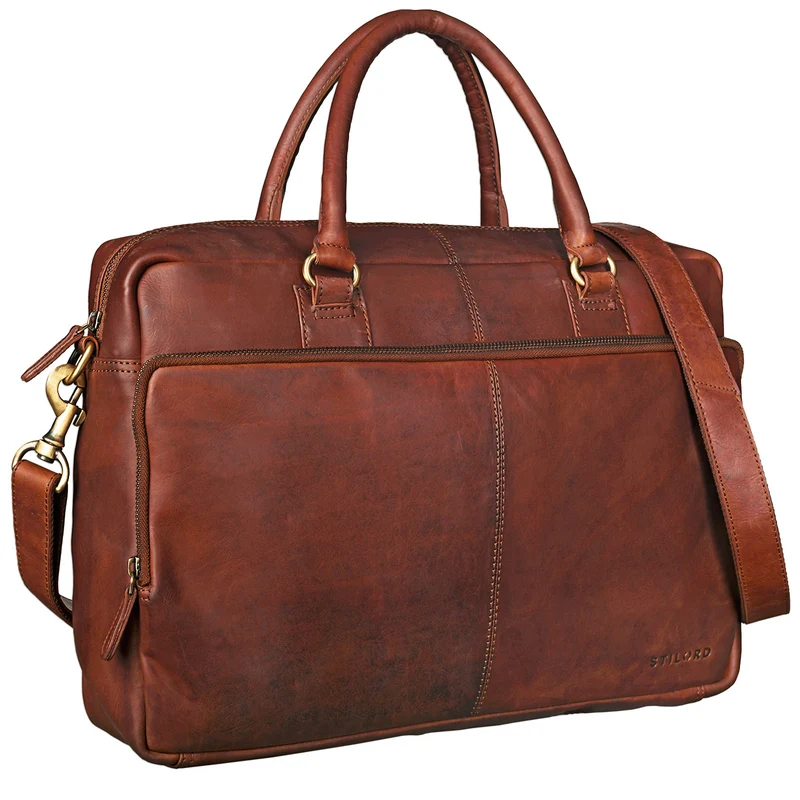 "Aaron" Umhängetasche Leder 15,6 Zoll