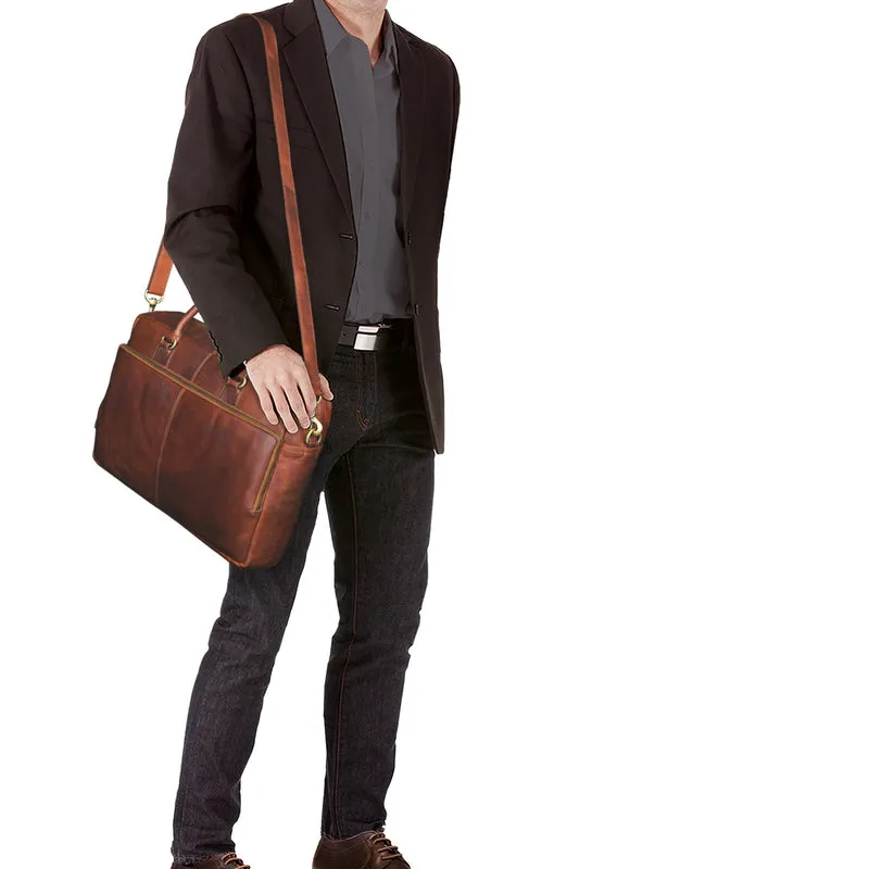 "Aaron" Umhängetasche Leder 15,6 Zoll