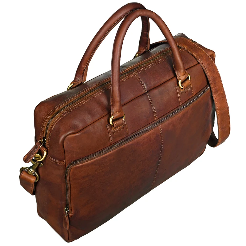 "Aaron" Umhängetasche Leder 15,6 Zoll