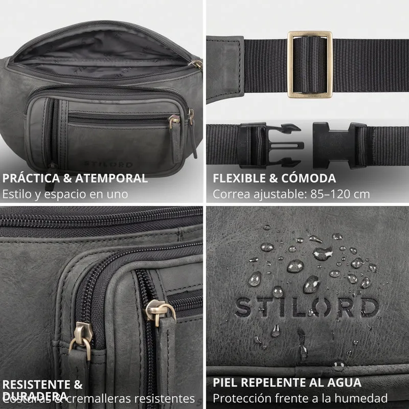 "Greg" Bauchtasche / Gürteltasche Echtes Leder für Damen Herren Groß