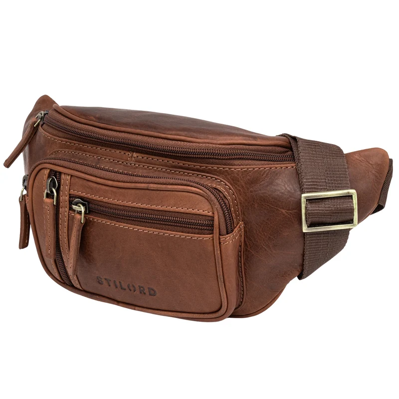 "Greg" Bauchtasche / Gürteltasche Echtes Leder für Damen Herren Groß