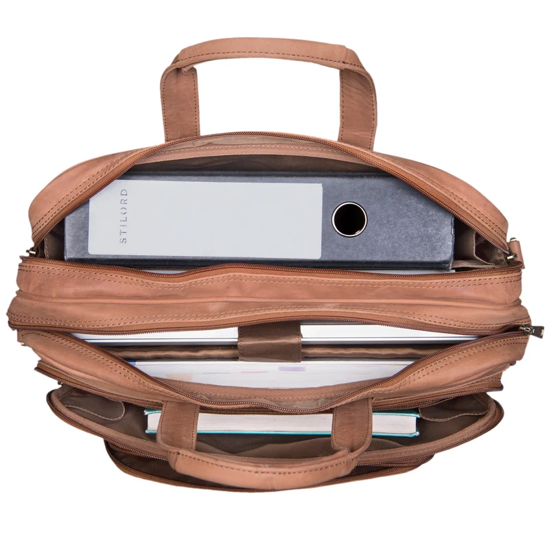 B-WARE "Artemis" Lehrertasche Leder Herren Damen