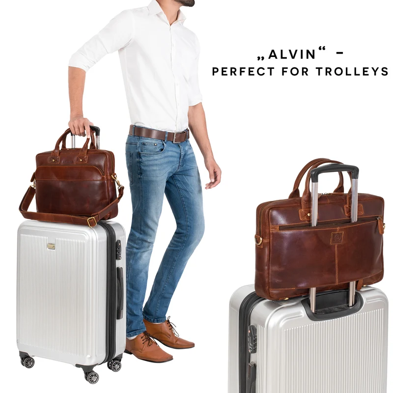 "Alvin" Business Laptoptasche Leder