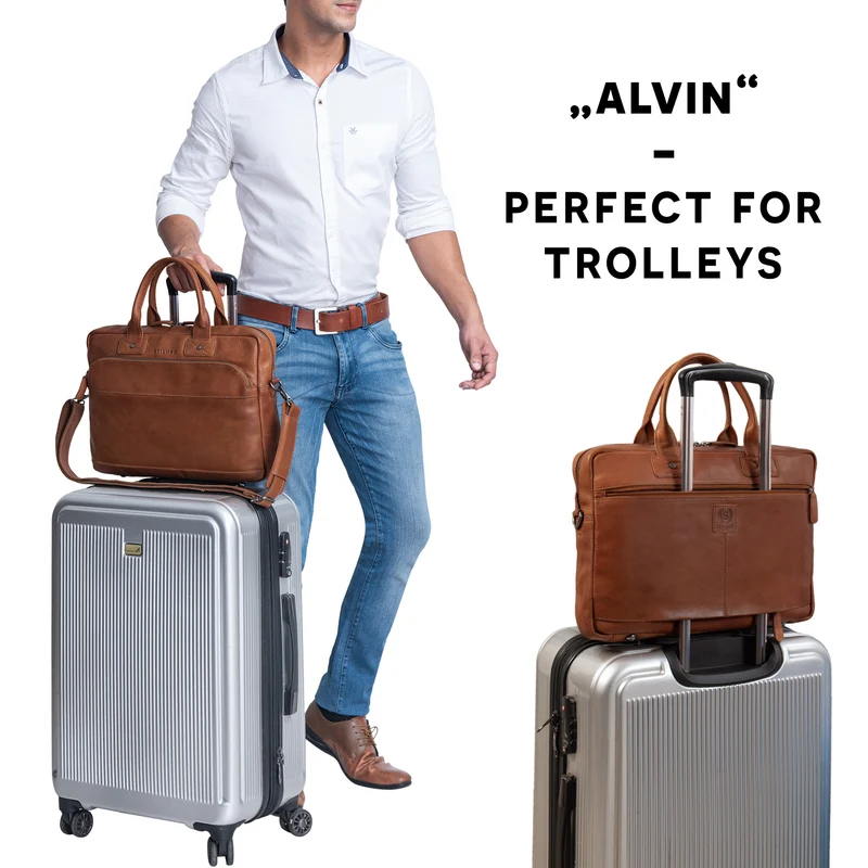 "Alvin" Business Laptoptasche Leder