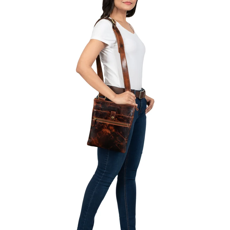 "Enya" Ledertasche Damen Umhängetasche
