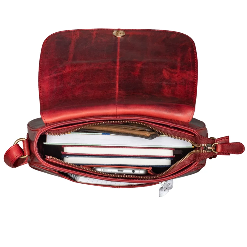 "Savannah" Umhängetasche Damen Leder kleine Echtleder Handtasche