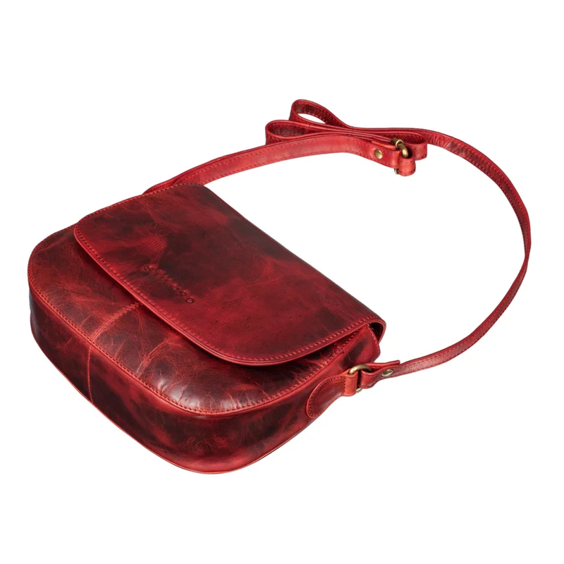 "Savannah" Umhängetasche Damen Leder kleine Echtleder Handtasche