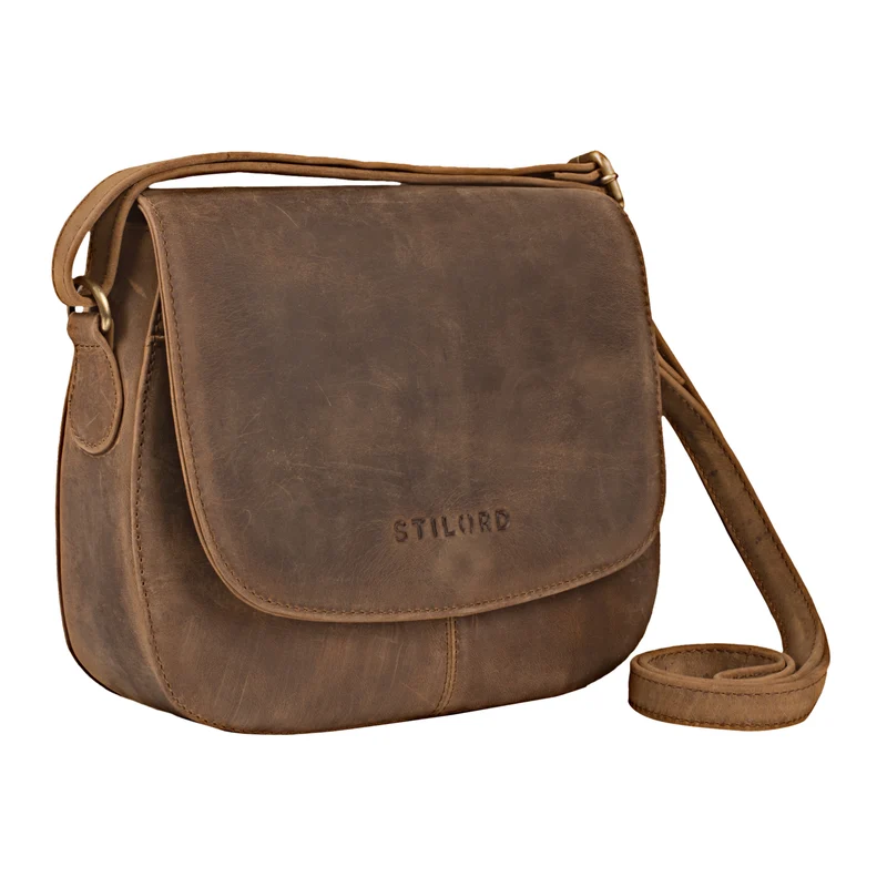 "Savannah" Umhängetasche Damen Leder kleine Echtleder Handtasche